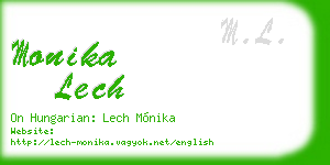 monika lech business card